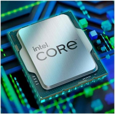 Nærbillede af Intel Core CPU